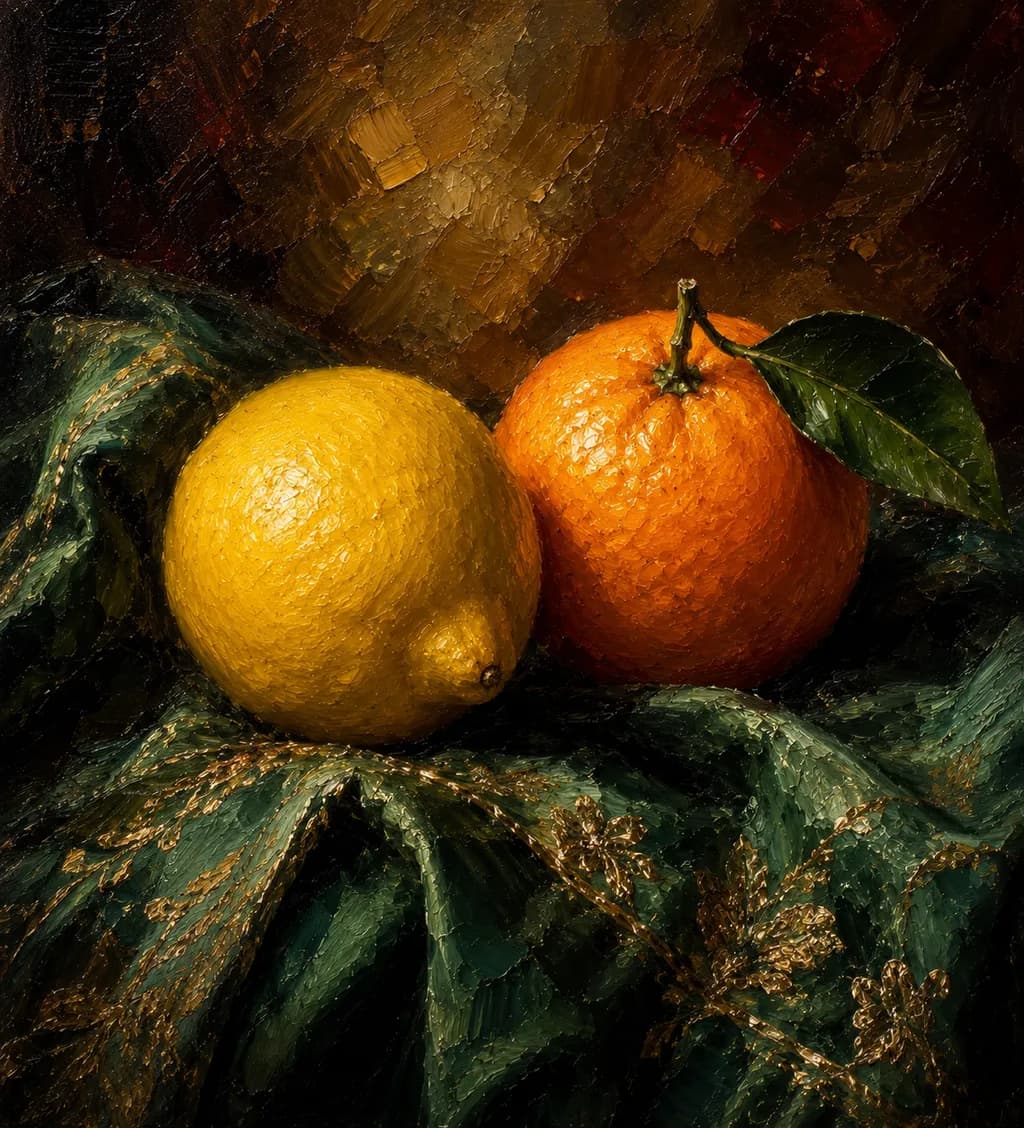 Lemon and Orange Still Life