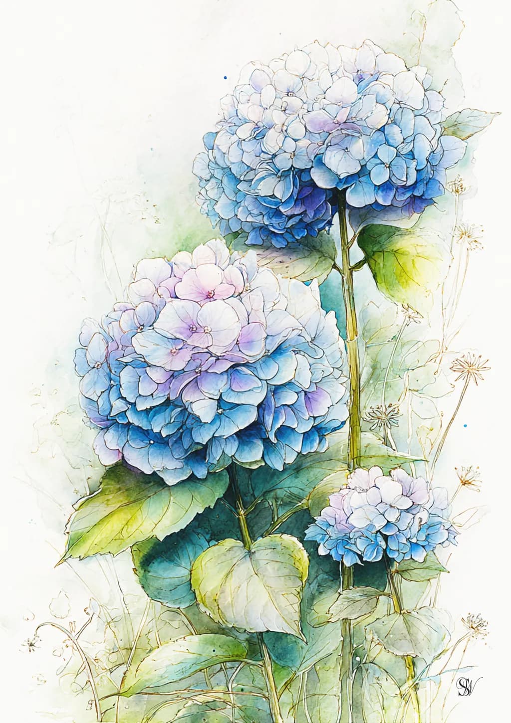 Hydrangea Trio