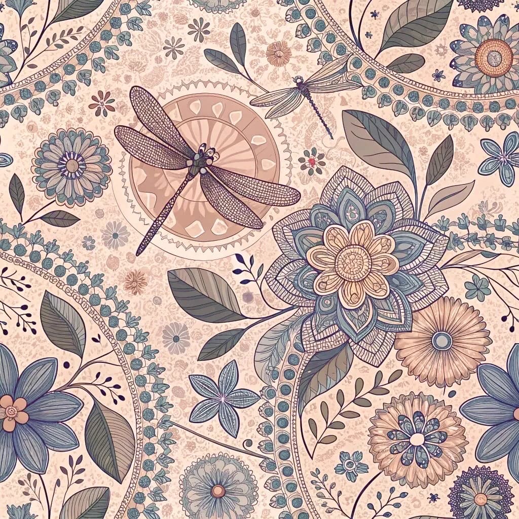 Intricate Dragonfly Blooms