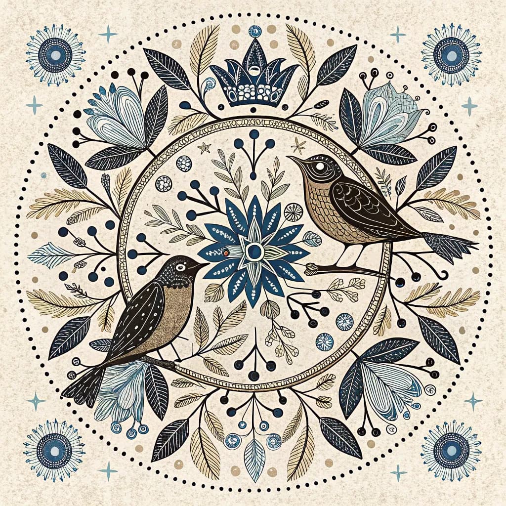 Royal Songbirds Mandala