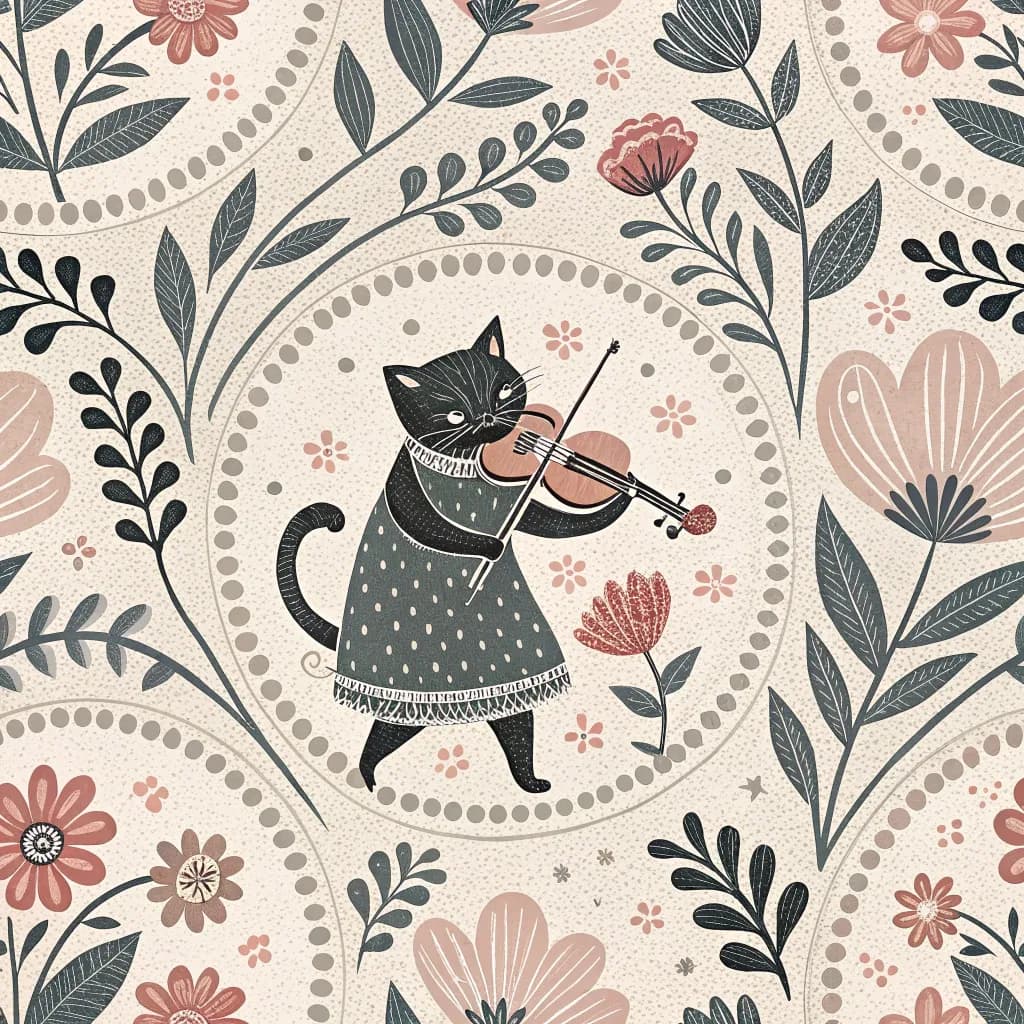 Fiddling Feline