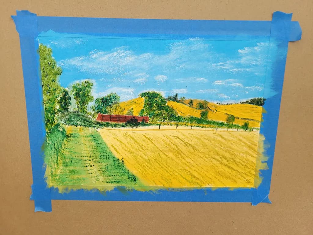 Sunny Field and Trees