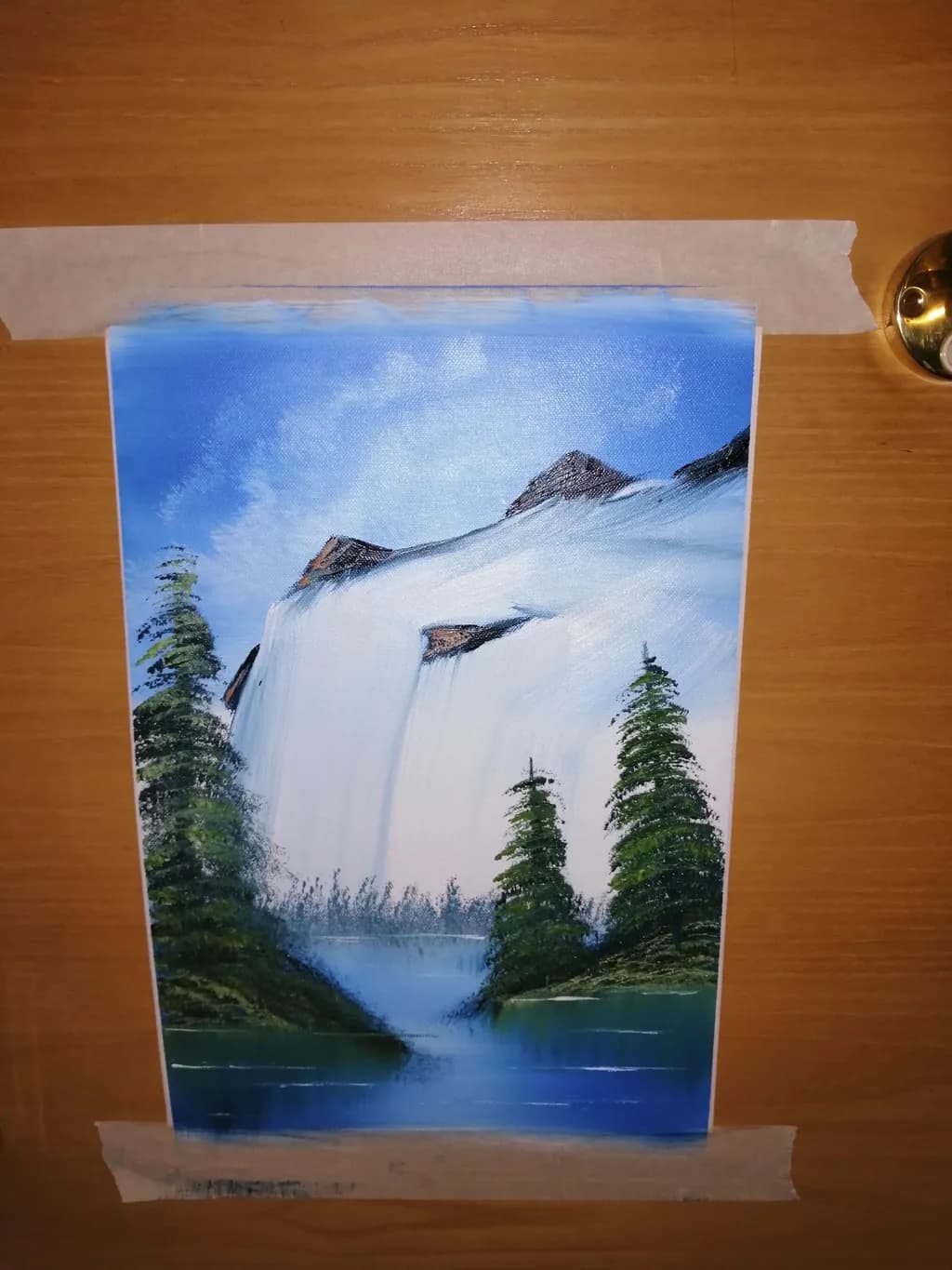 Mountain Waterfall View