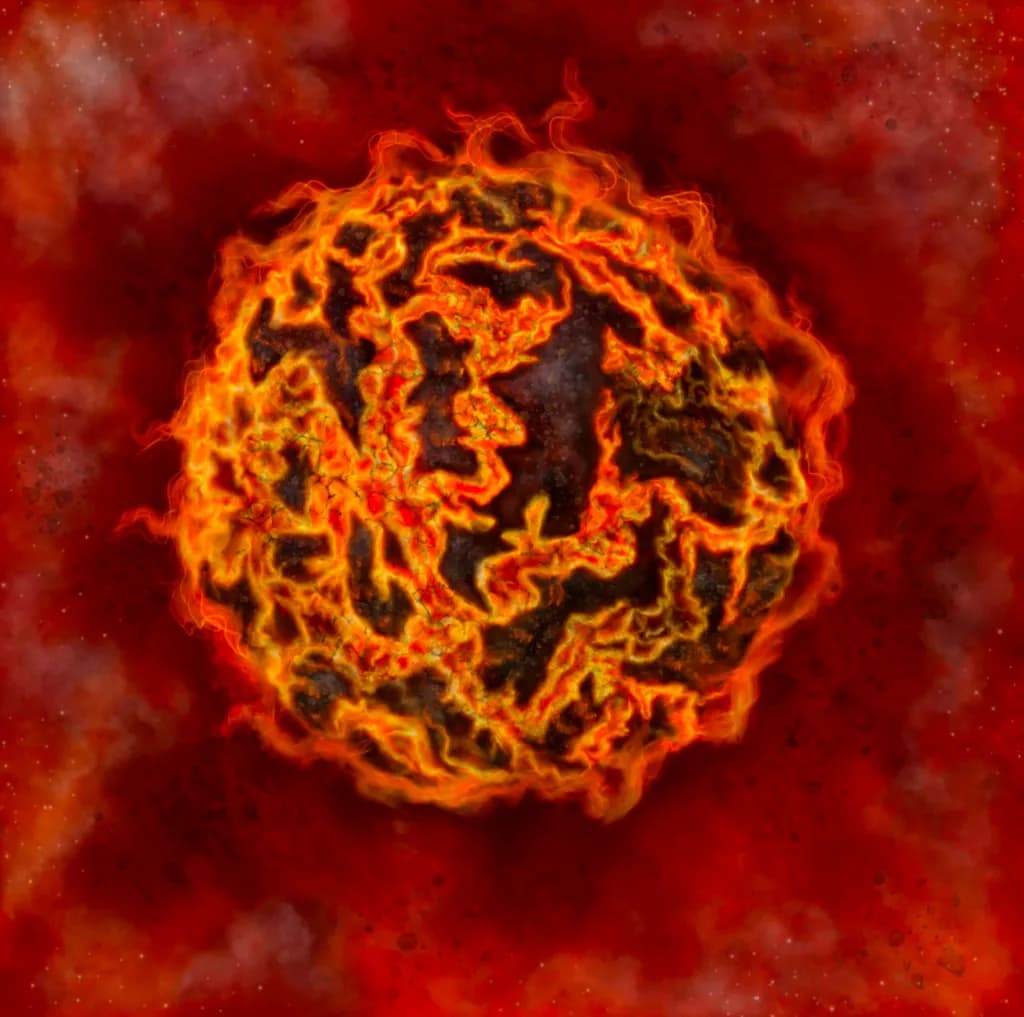 Celestial Inferno: A Fiery Dance of Cosmic Energy