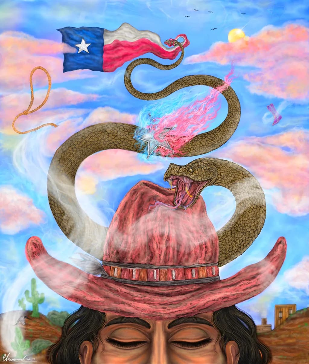 Texas Spirit: The Serpent's Embrace in Cowboy Culture