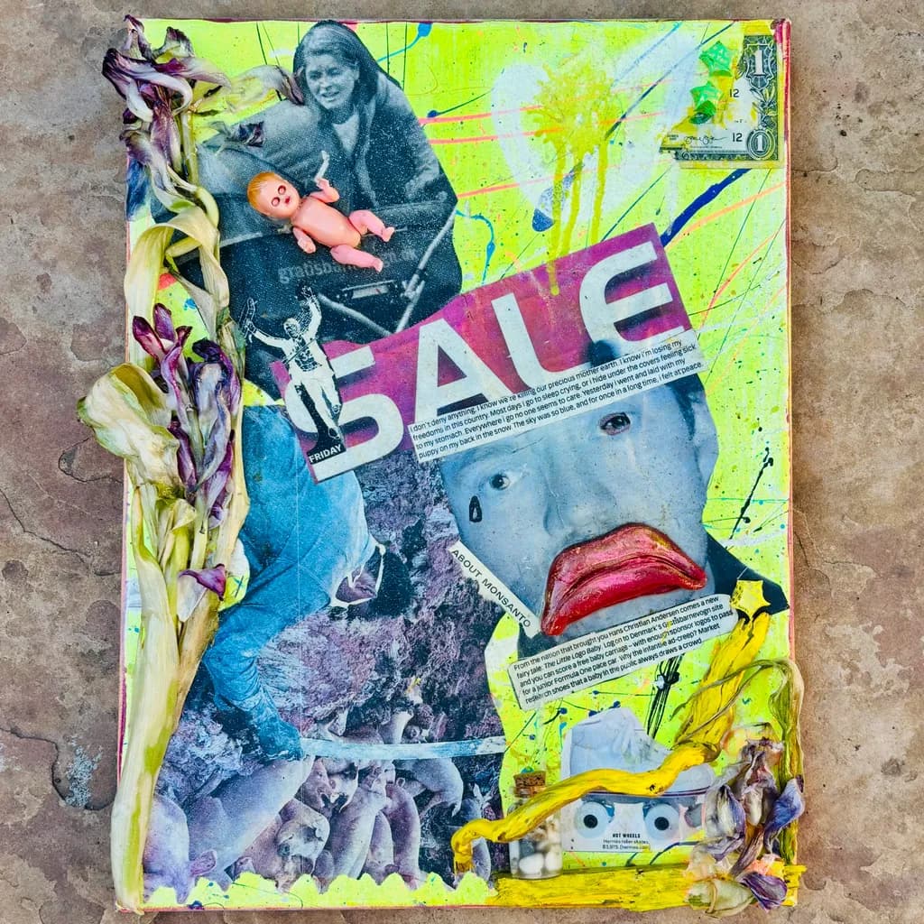 Vivid Disarray: A Mixed Media Exploration of Consumerism and Identity
