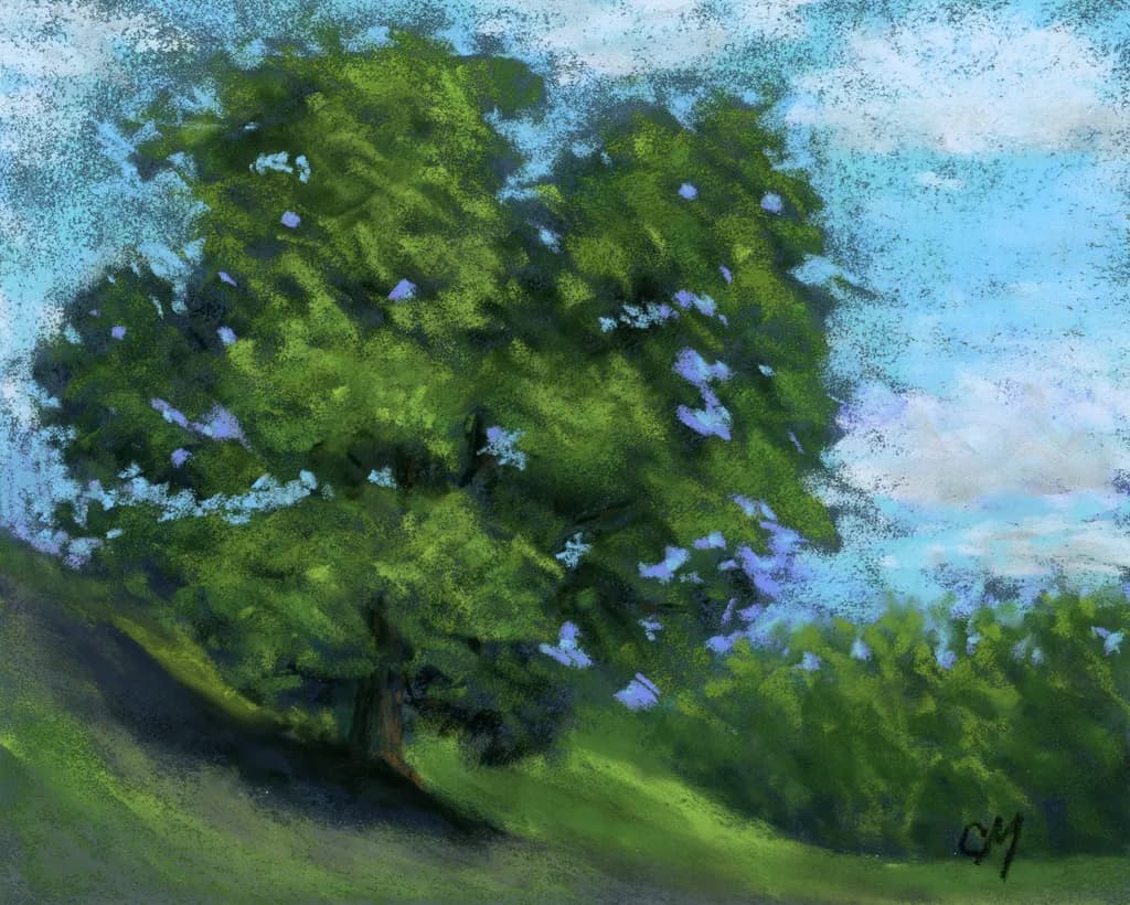 Green Tree on Hill