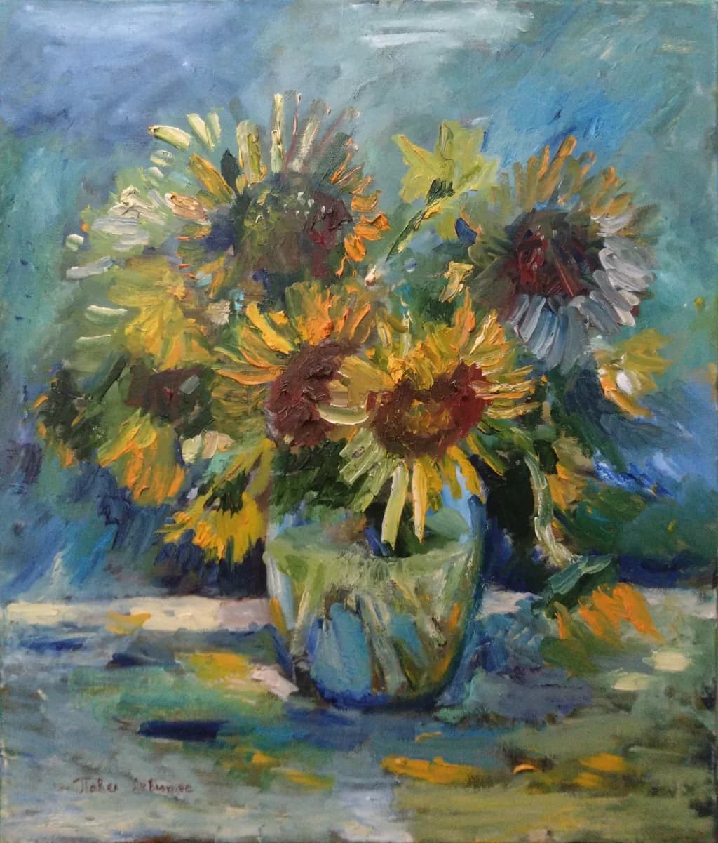 Sunlit Sunflowers