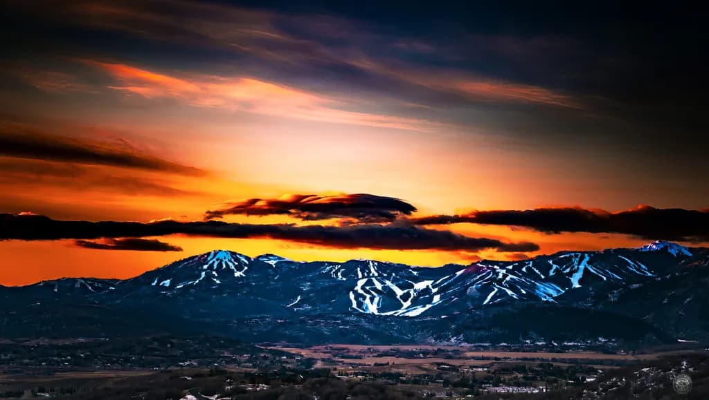 Snow-Capped Sunset