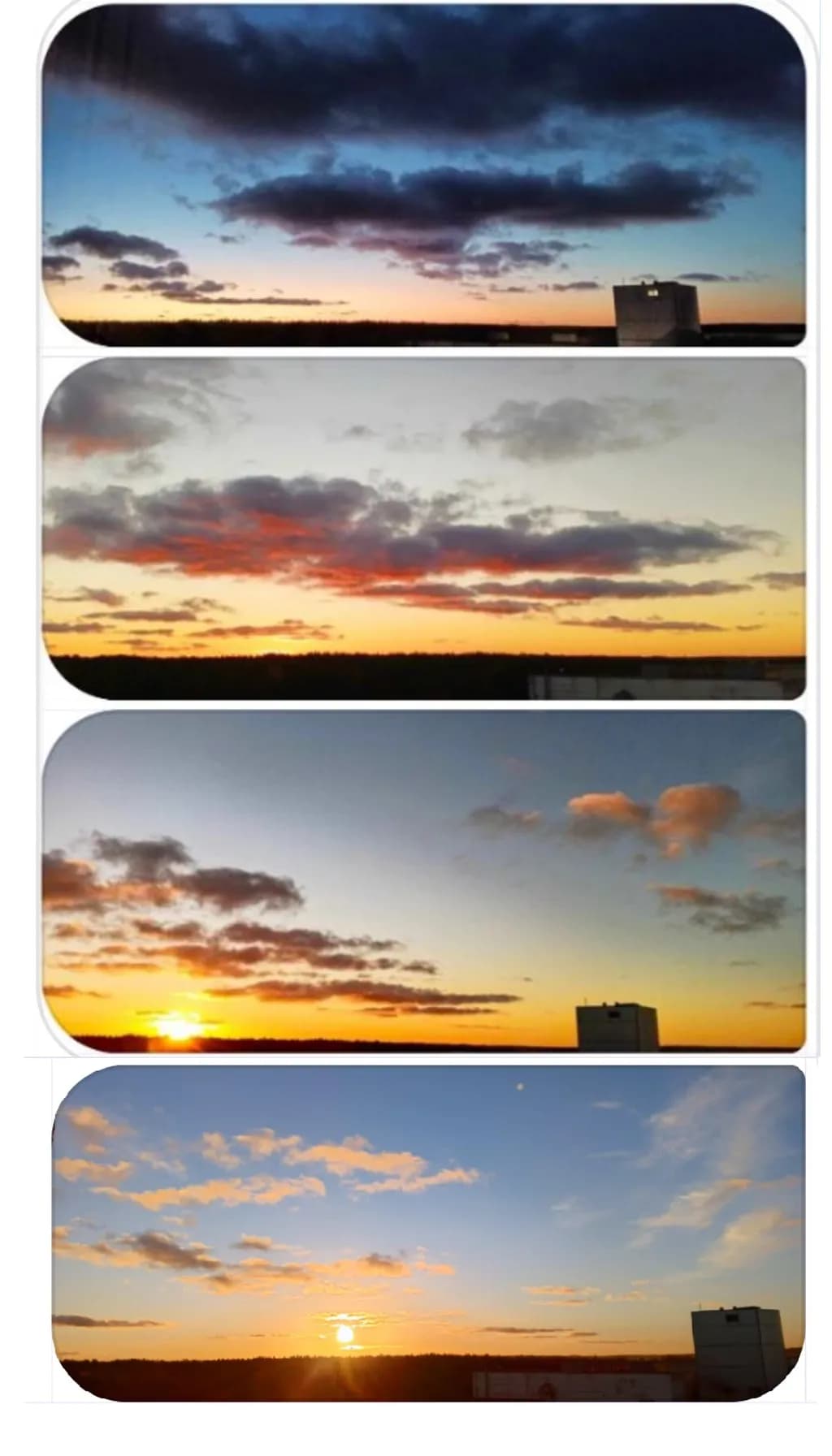 Four Stages of Sunset