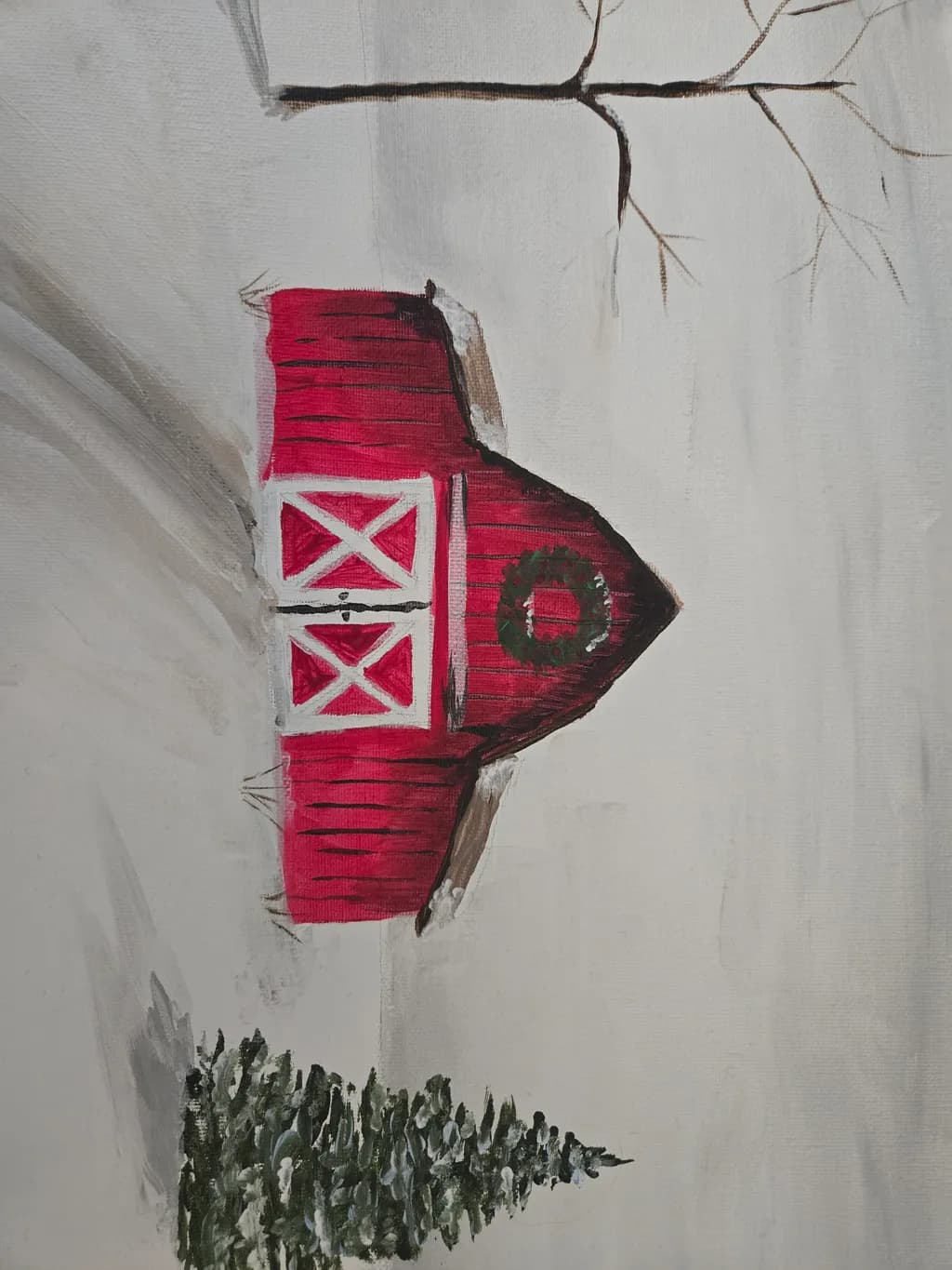Winter Barn Scene