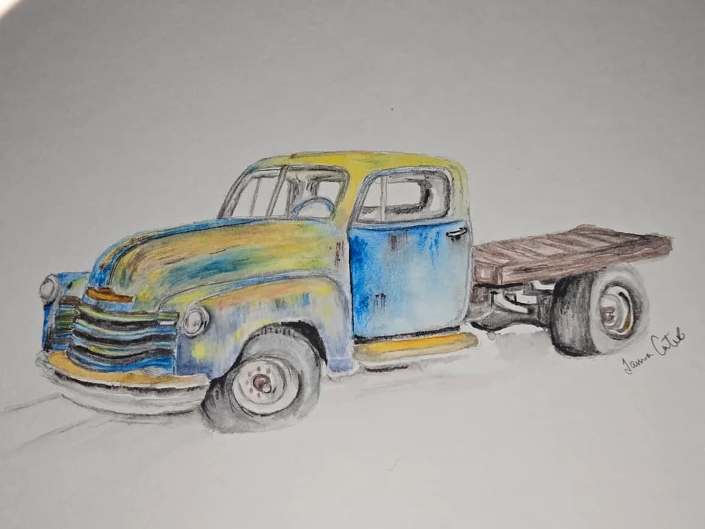 Vintage Blue Truck