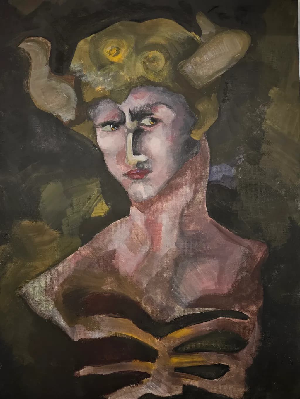Ethereal Visage: The Enigmatic Portrait of Strength and Mystery