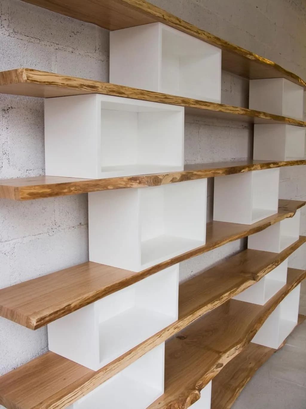 Natural Edge Modular Shelves