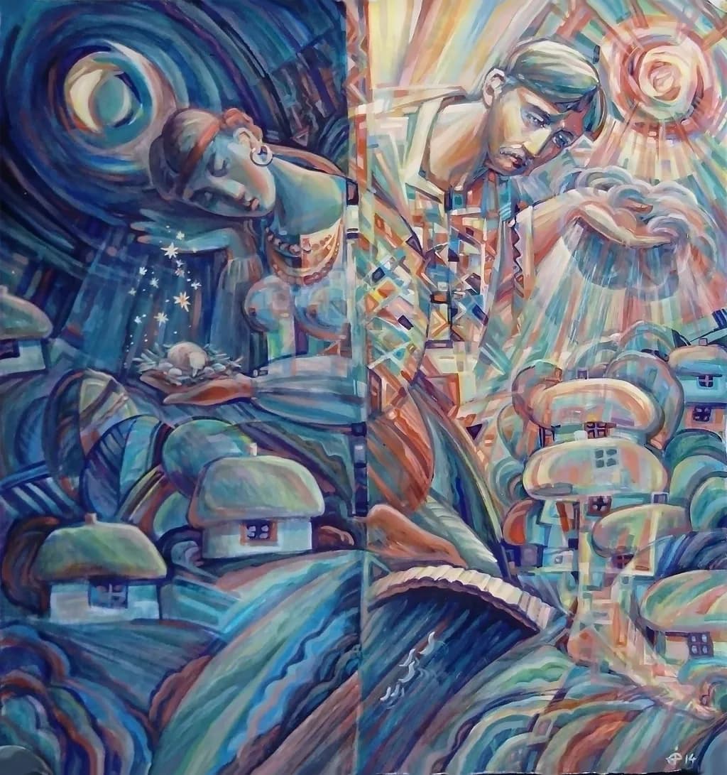 Village Day and Night