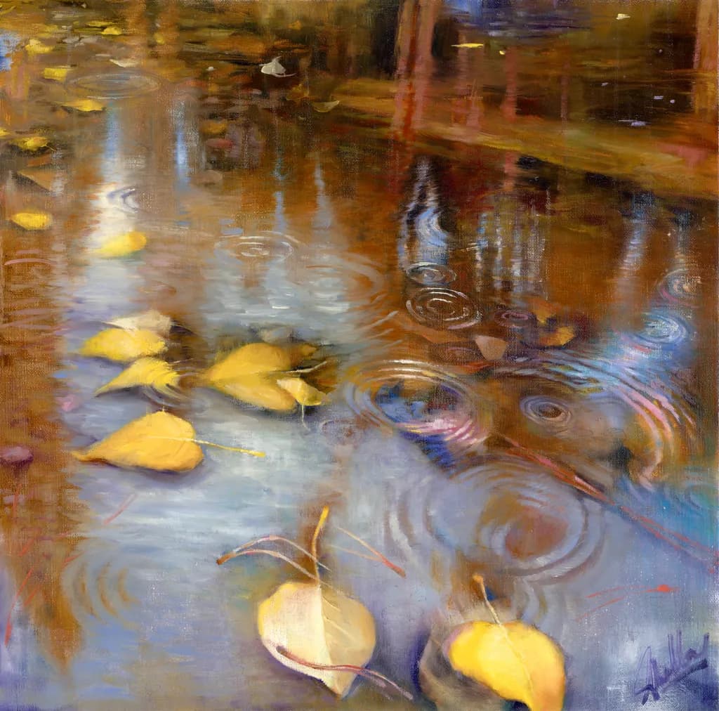 Fallen Leaves in Water