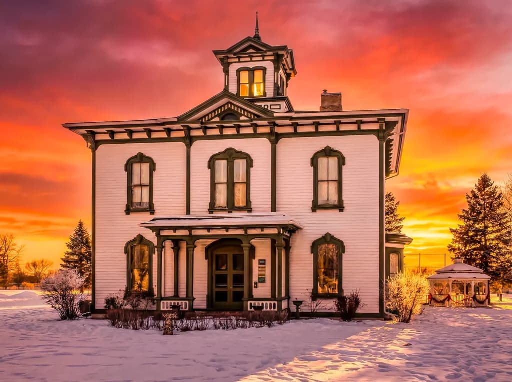 Dunnell House Winter Sunset