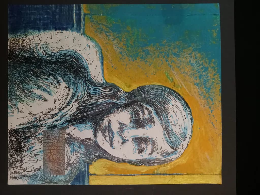 Portrait in Blue and Gold