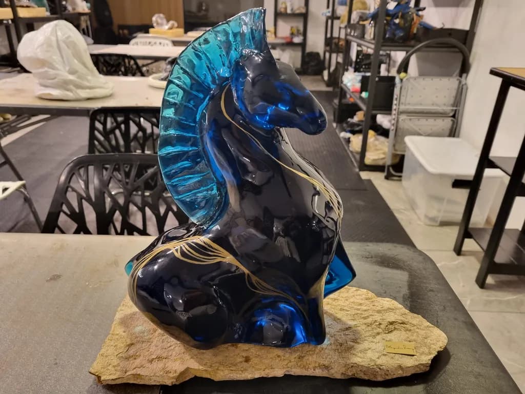 Blue Glass Charger