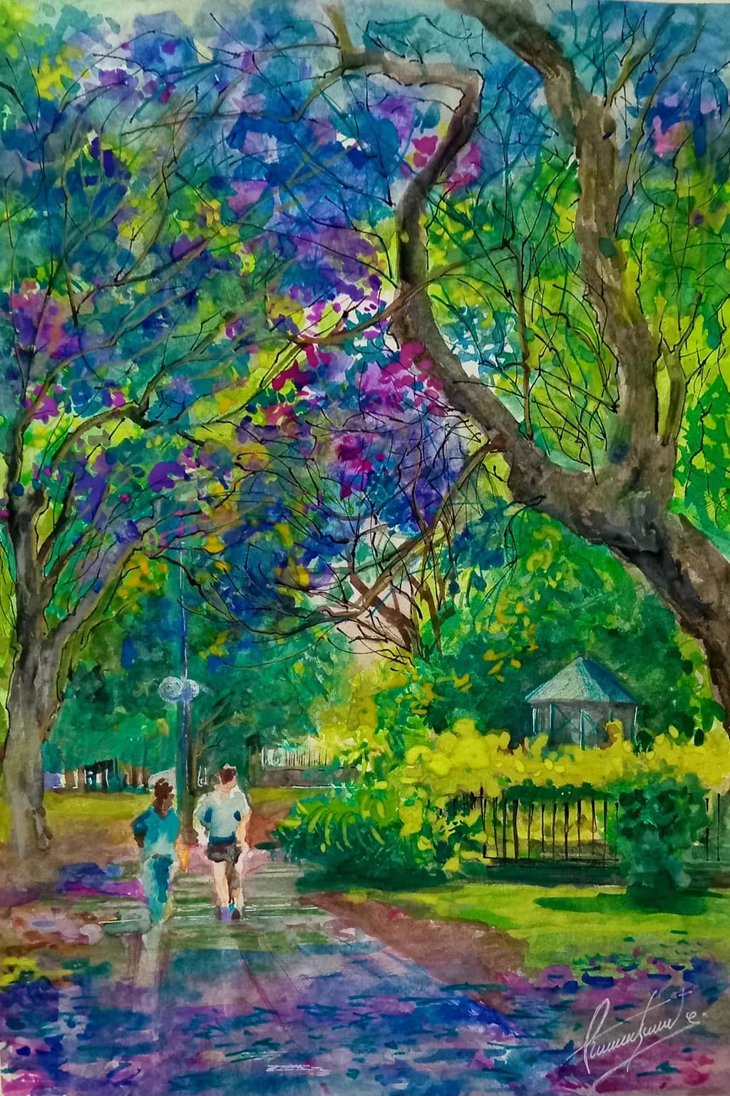 Paseo bajo la fronda