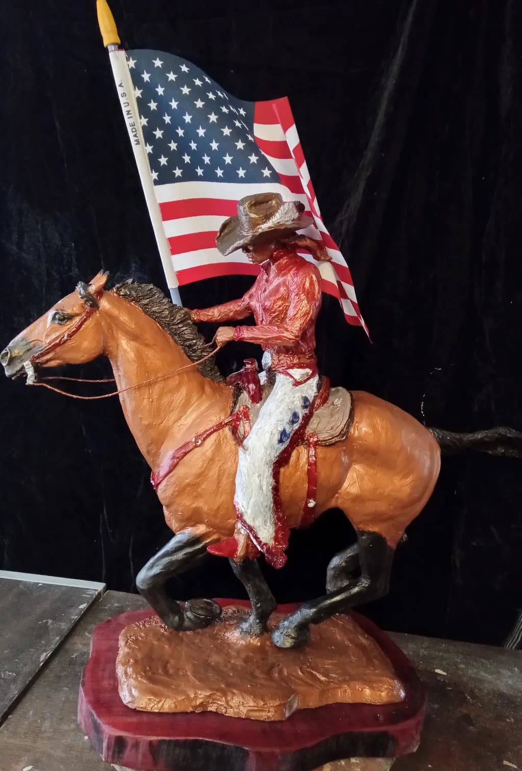 American Cowboy on Horseback