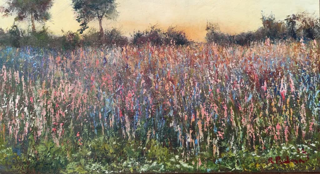Wildflower Field Sunset