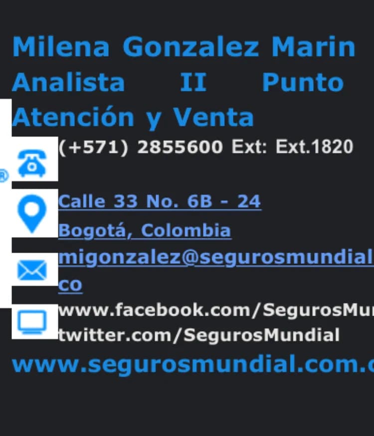 Contact Information Snapshot