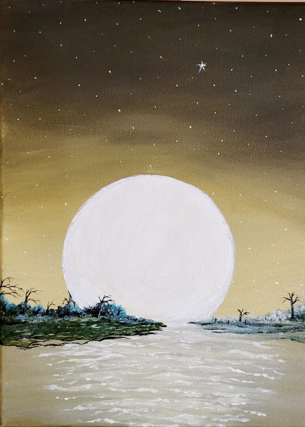 Moonrise Across the River