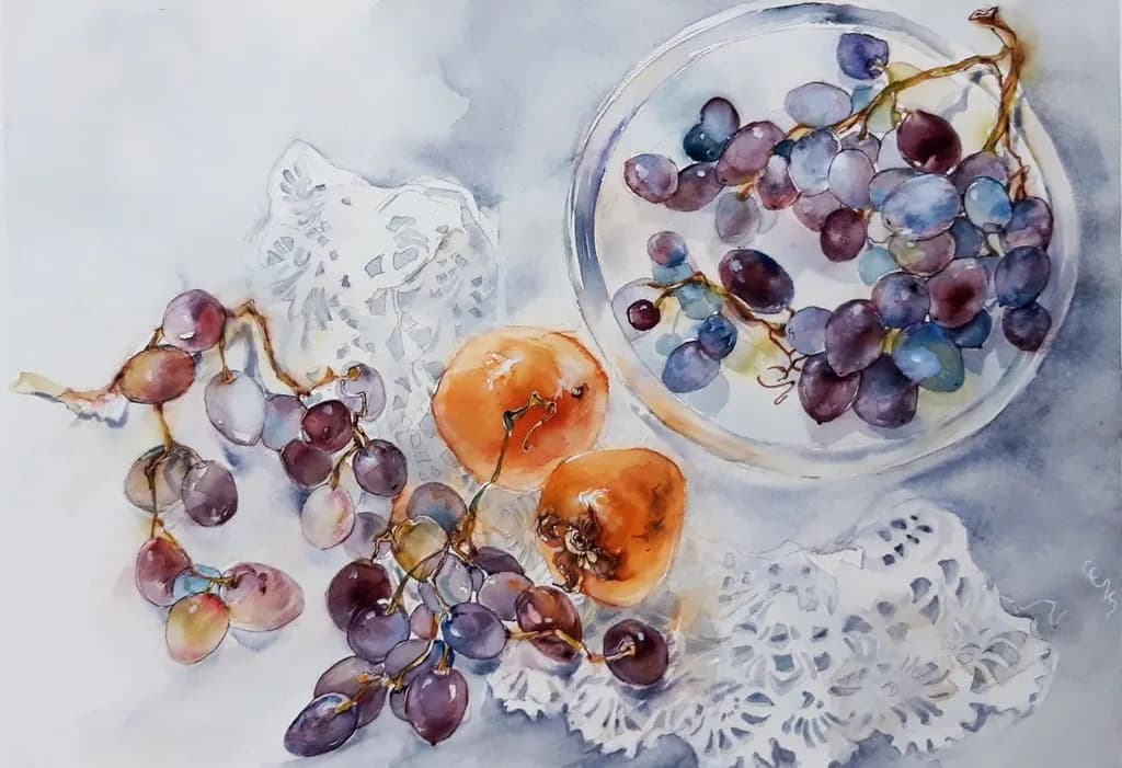 Grapes and Persimmons