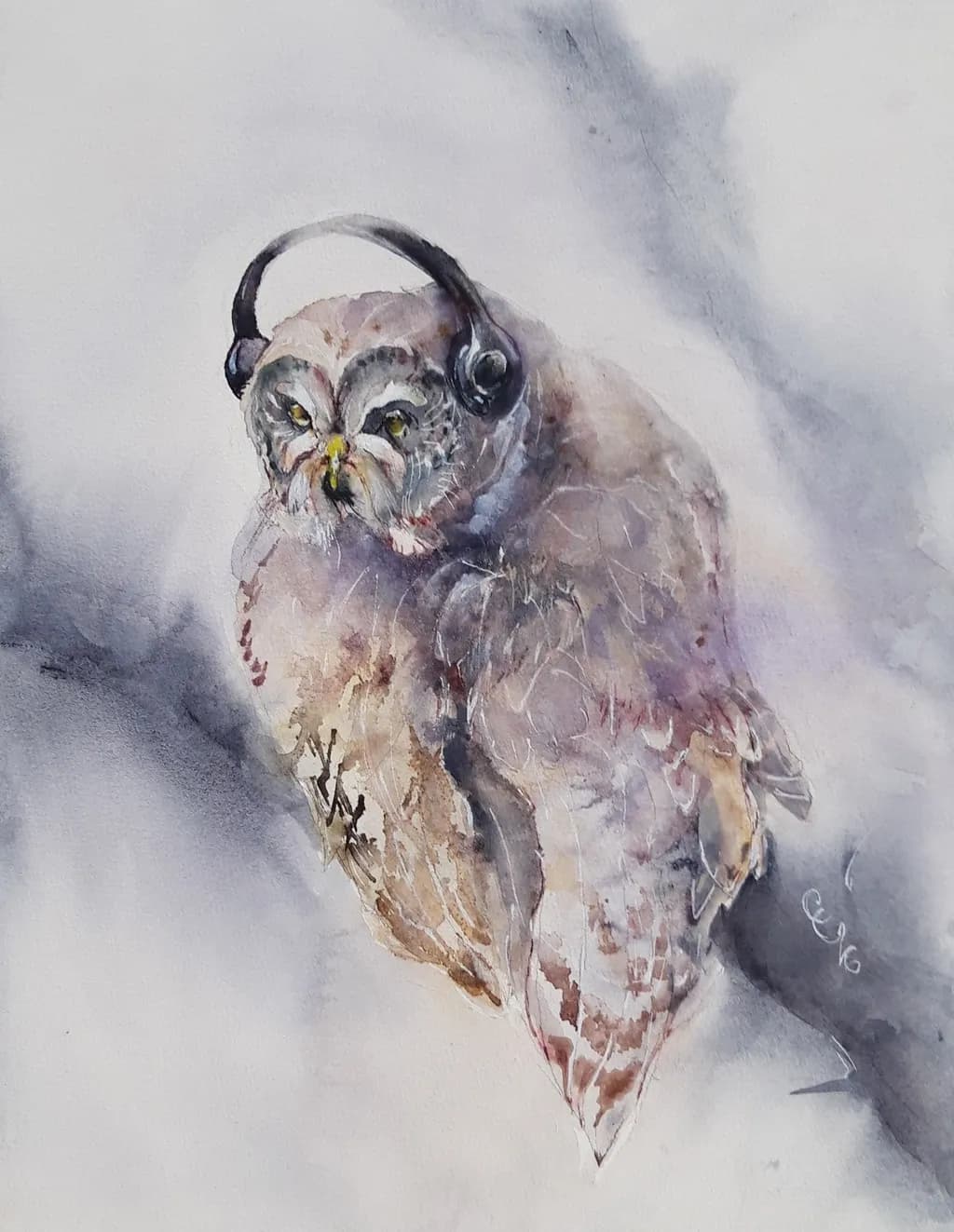 Headphones Owl