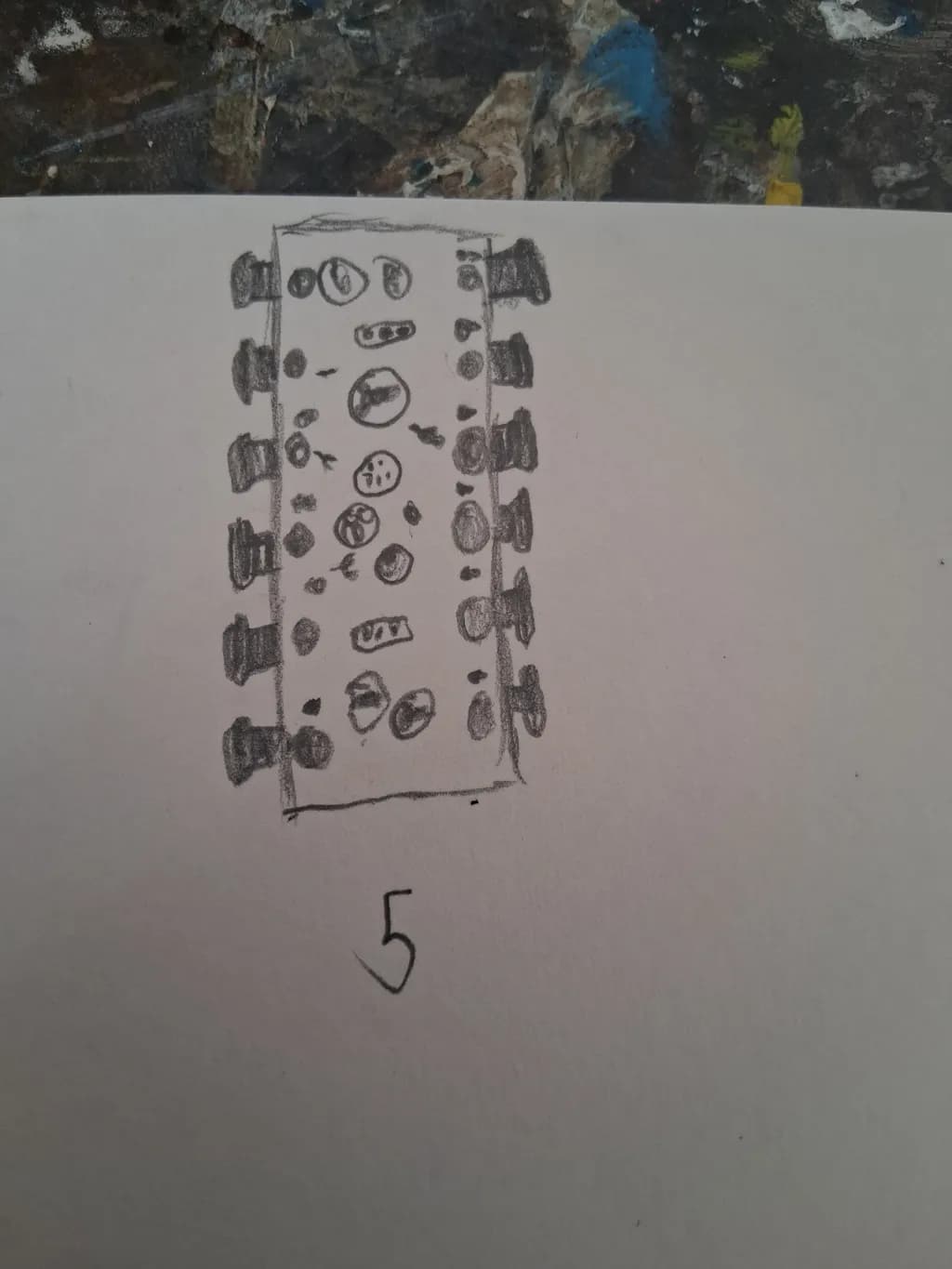 Abstract Circuit Board Sketch