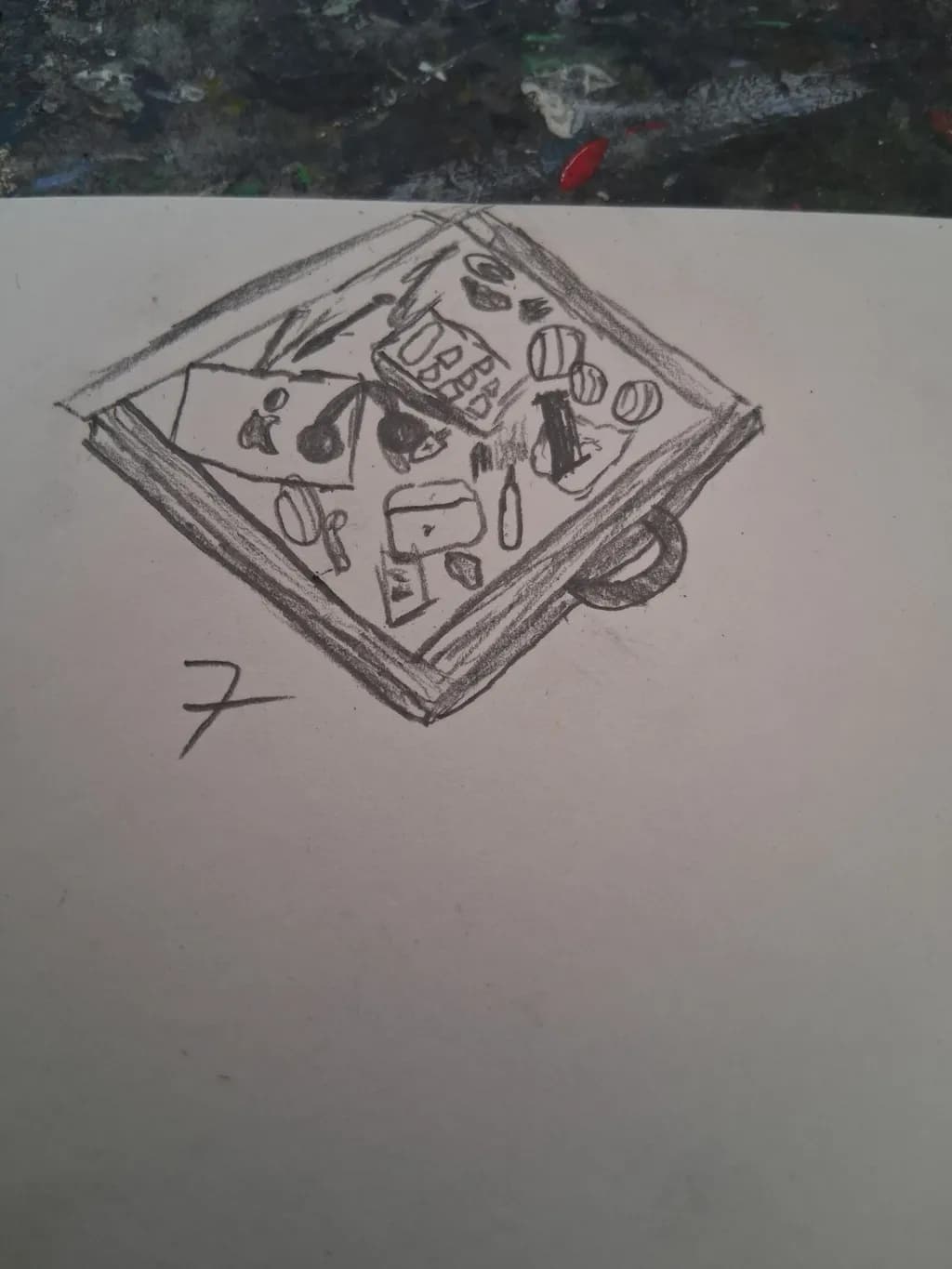 Sketch of a Packed Suitcase