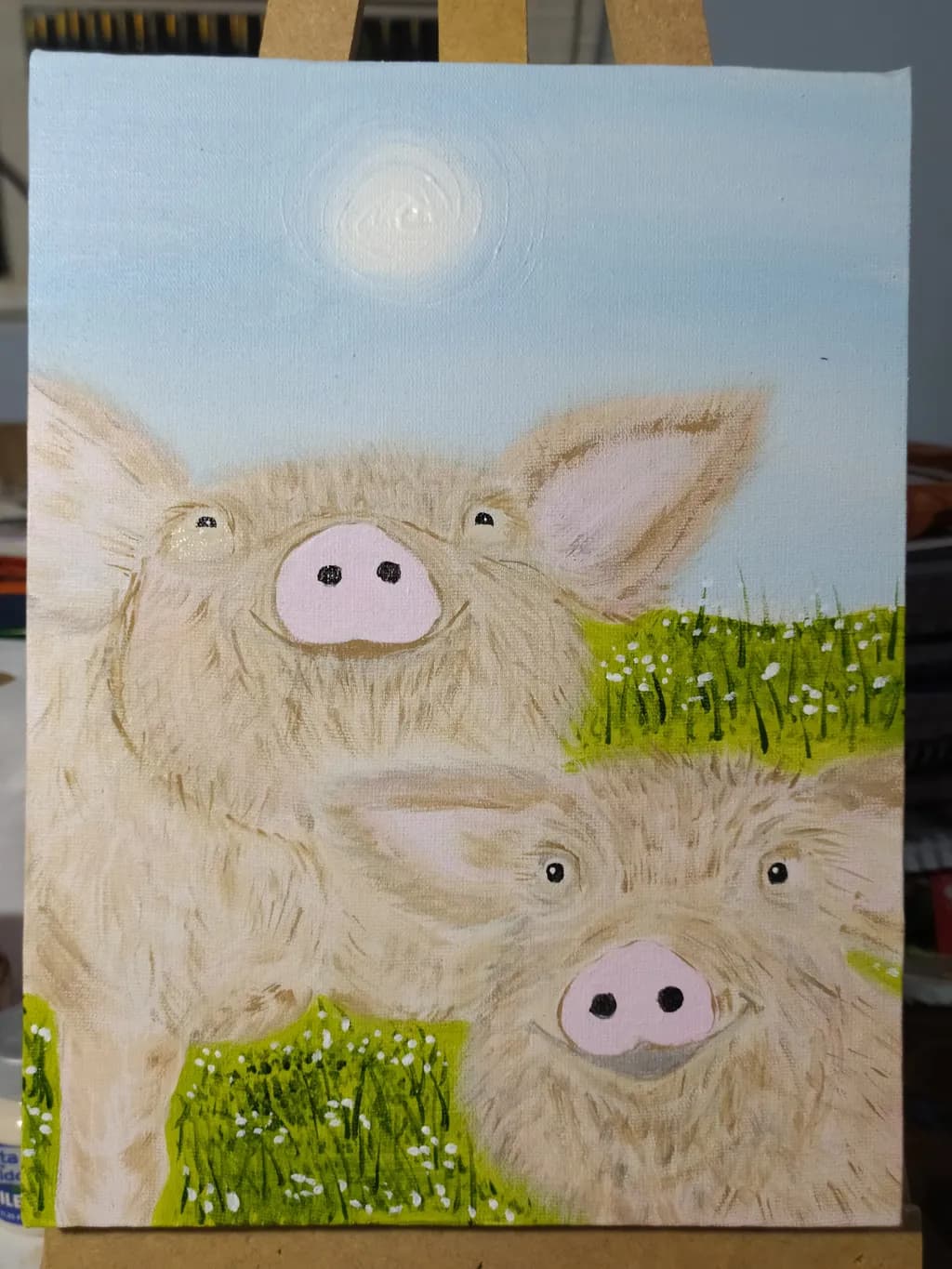 Playful Piglets in Meadow