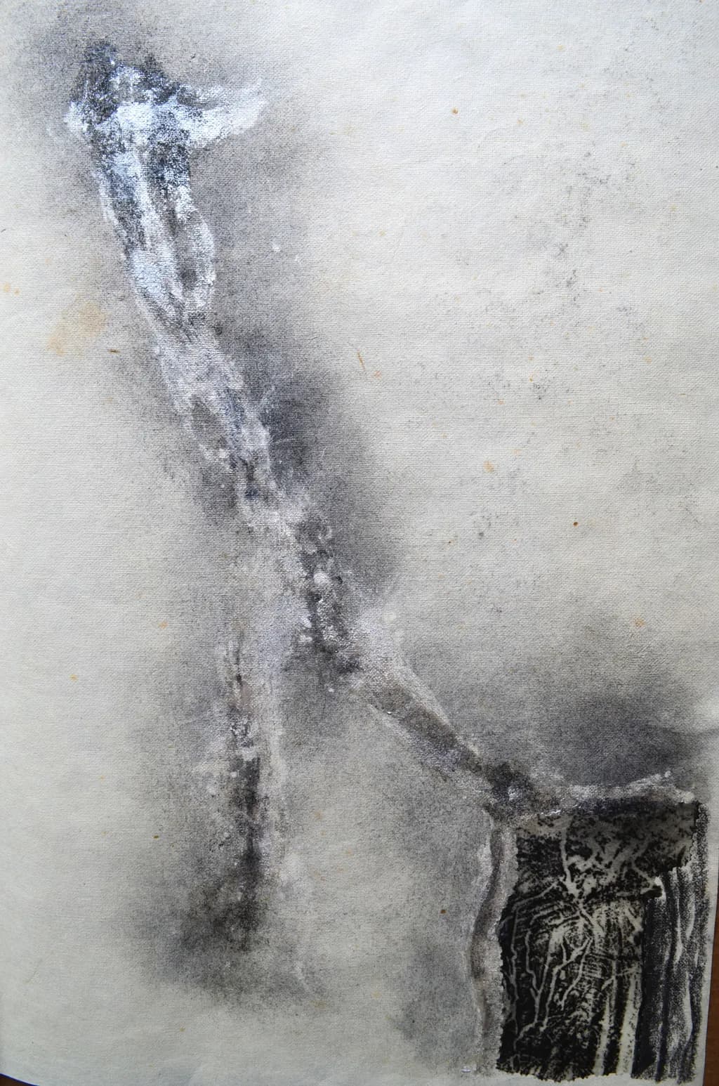 Artist's book page. Adhesive and mixed media on paper. 2008.