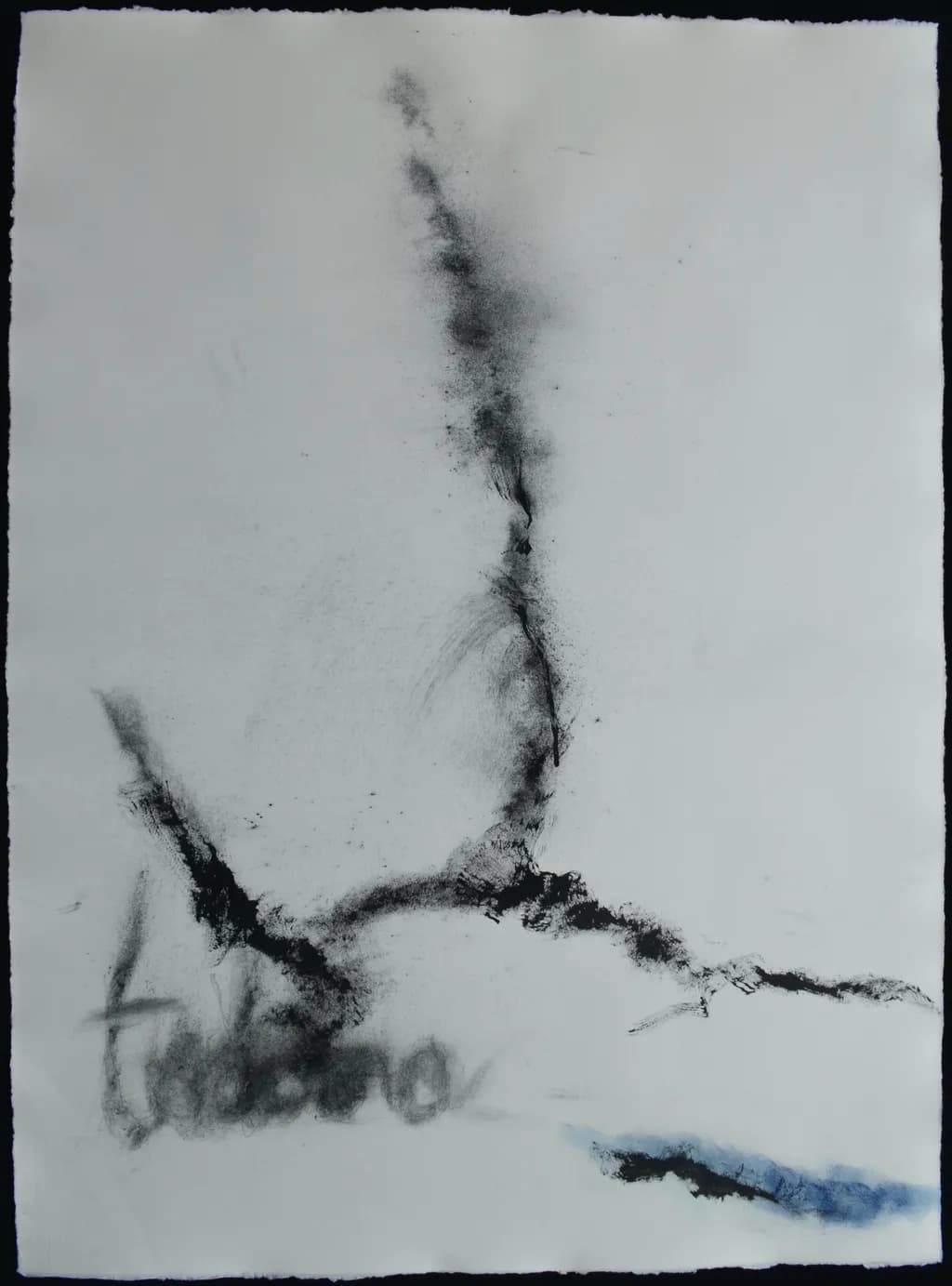 From the series: We the Saved, Nelly Sachs. Drawing on handmade paper. Mixed media. 2026