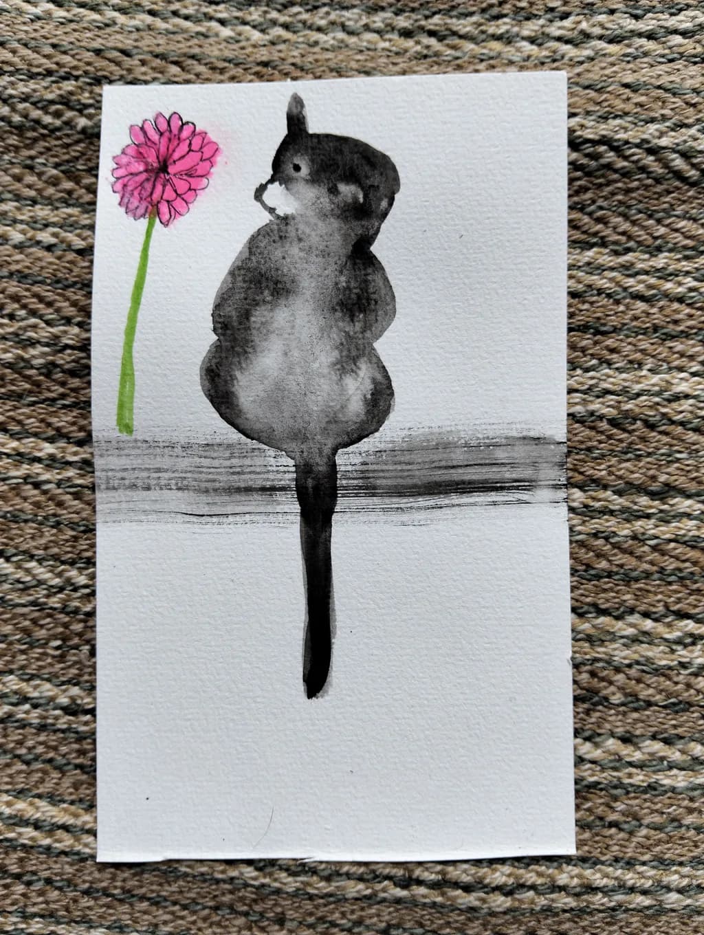 Cat and Flower