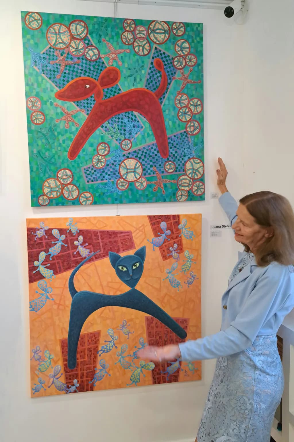 Abstract Cat and Dog Paintings