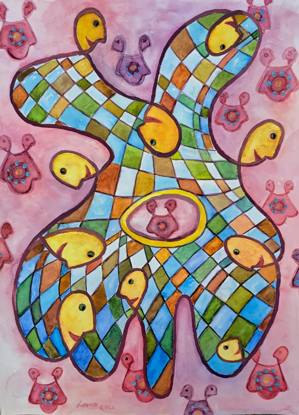 Abstract Faces Pattern
