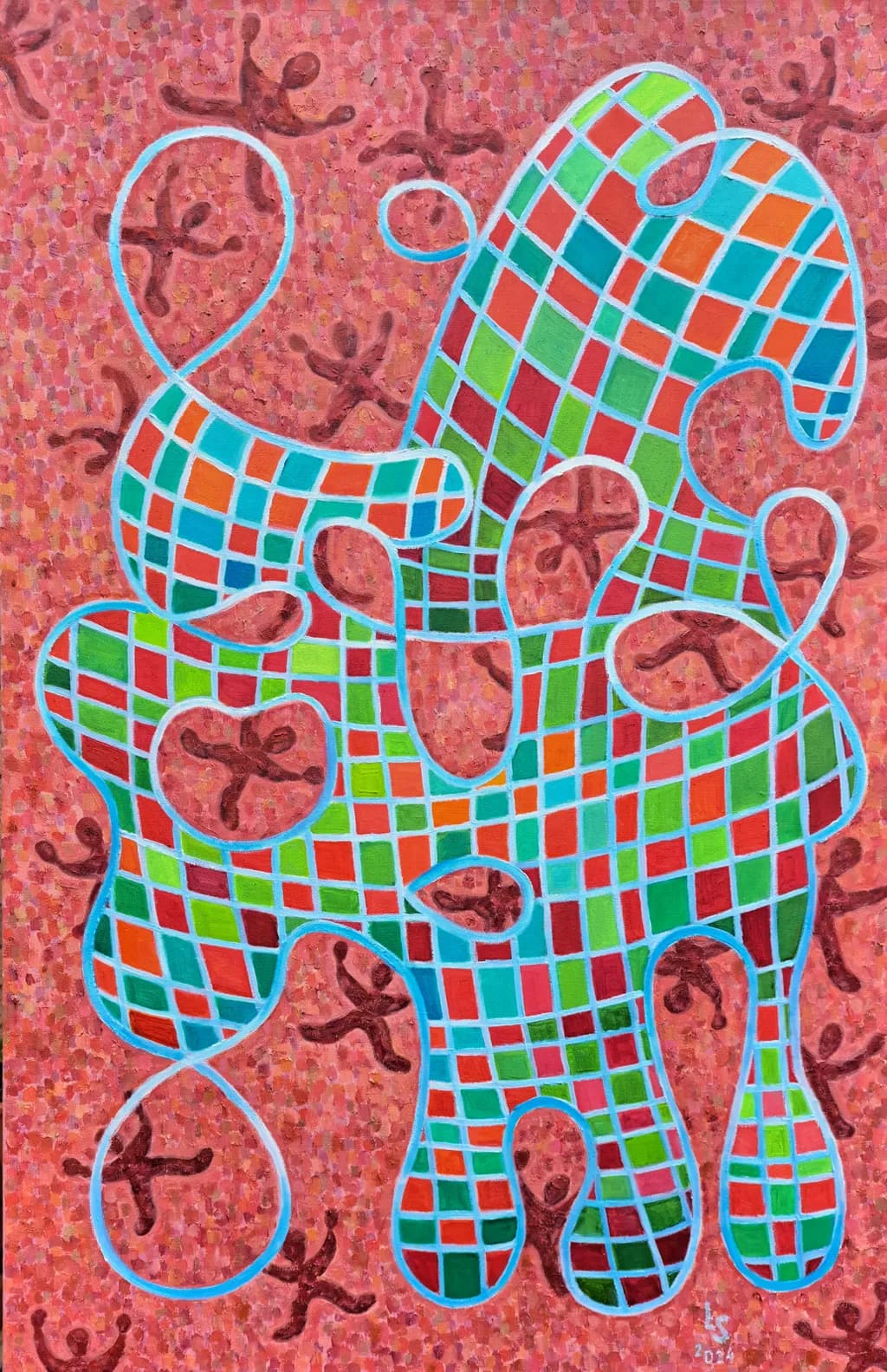 "Shape Of London" 2022- 2024, Oil on canvas 91 x 61 cm