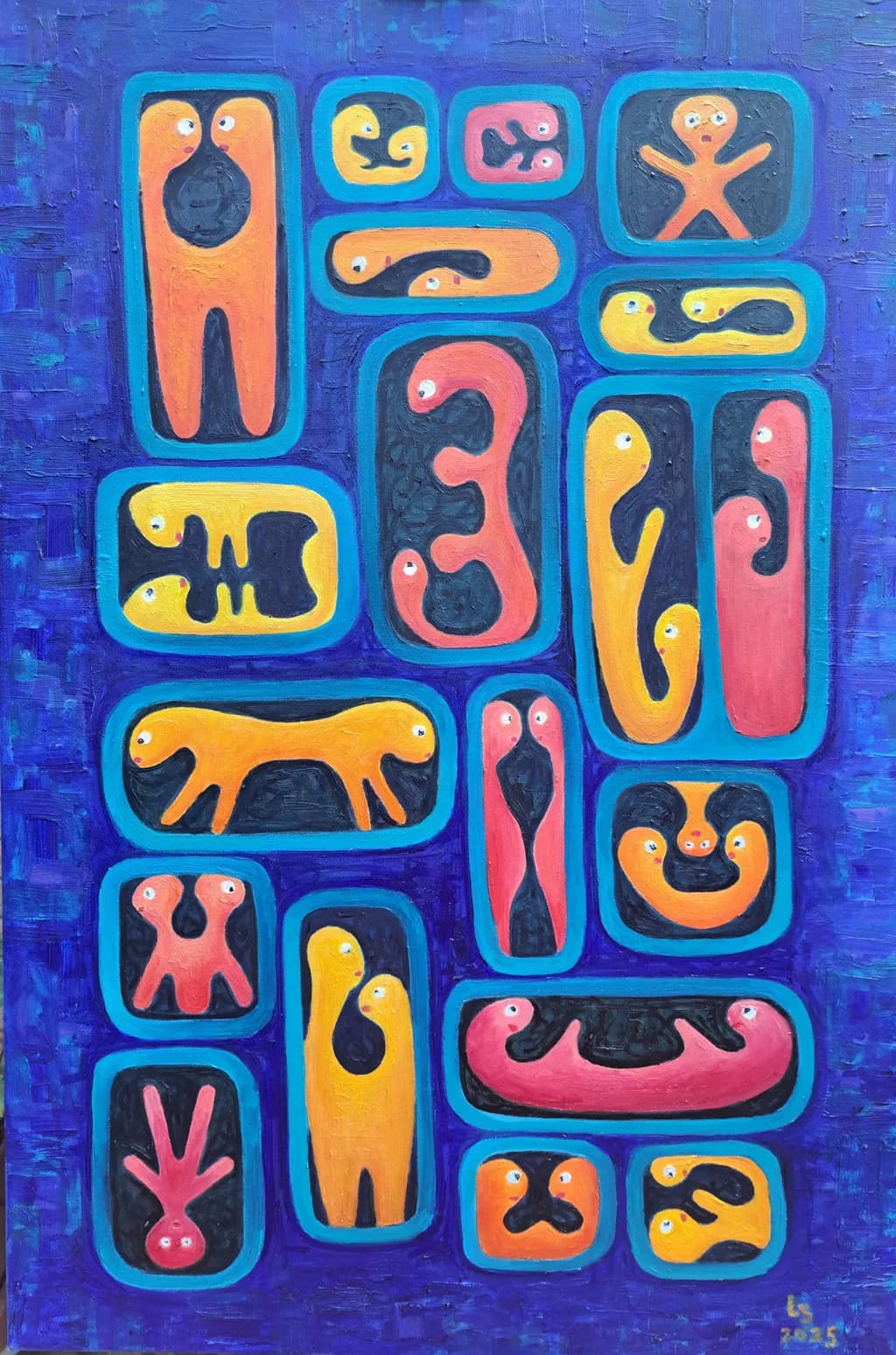 "Windows of the soul" 2021 - 2026, Oil on canvas, 91 x 61 cm.