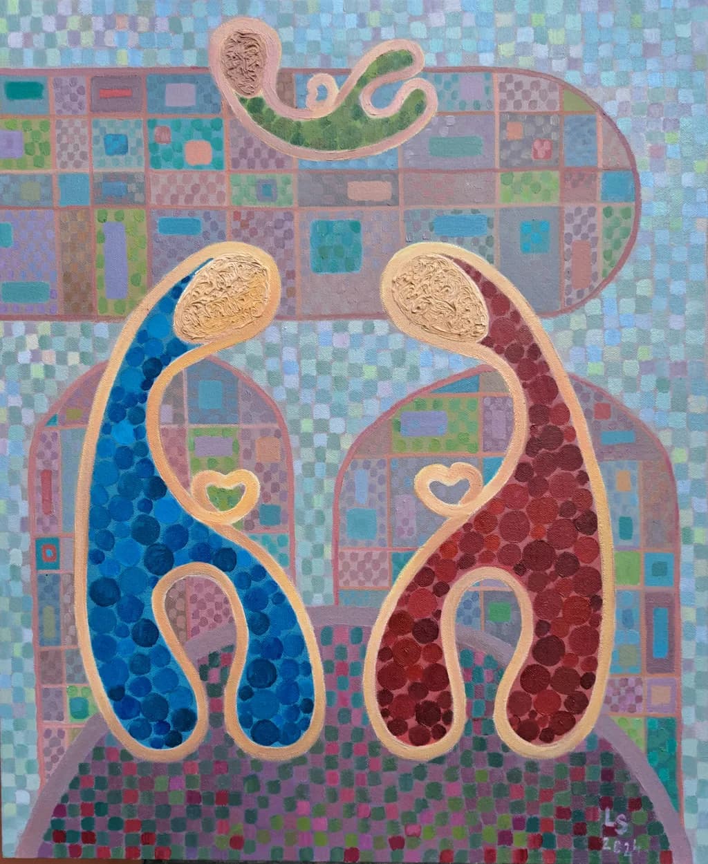 "Awareness" 2019 - 2026, Oil on canvas, 61 x 51 cm.