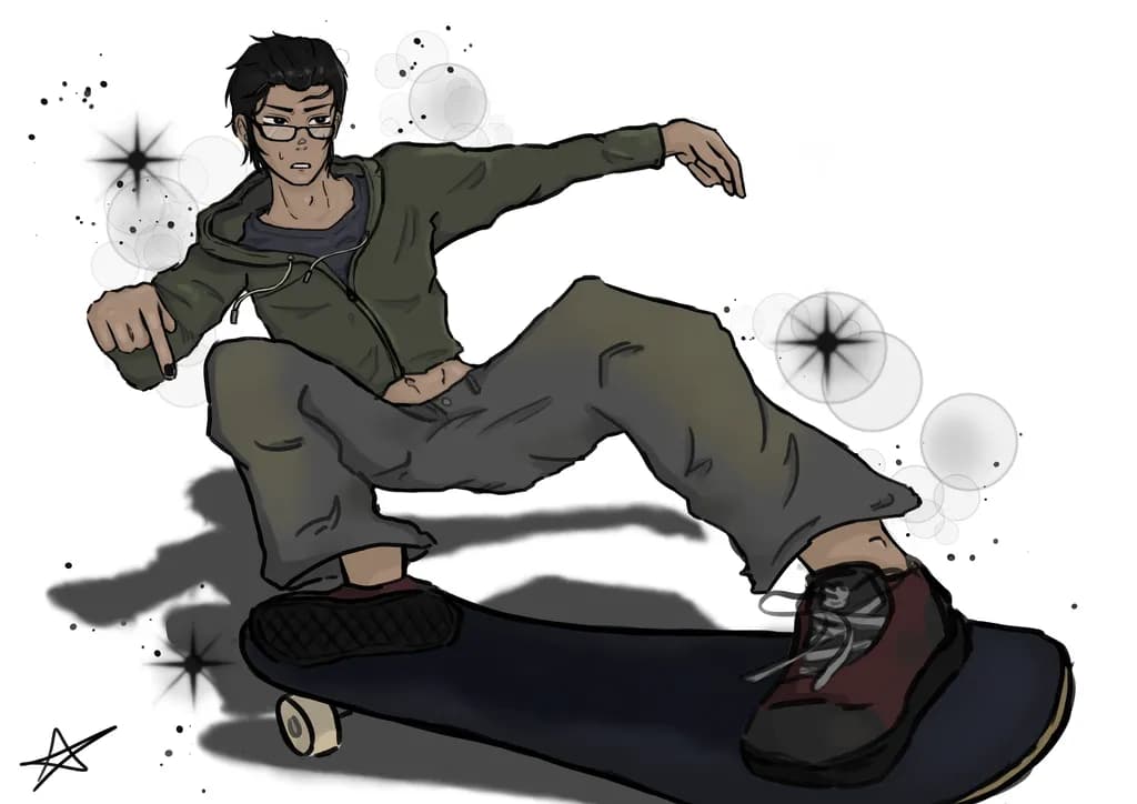Skateboarder in Motion