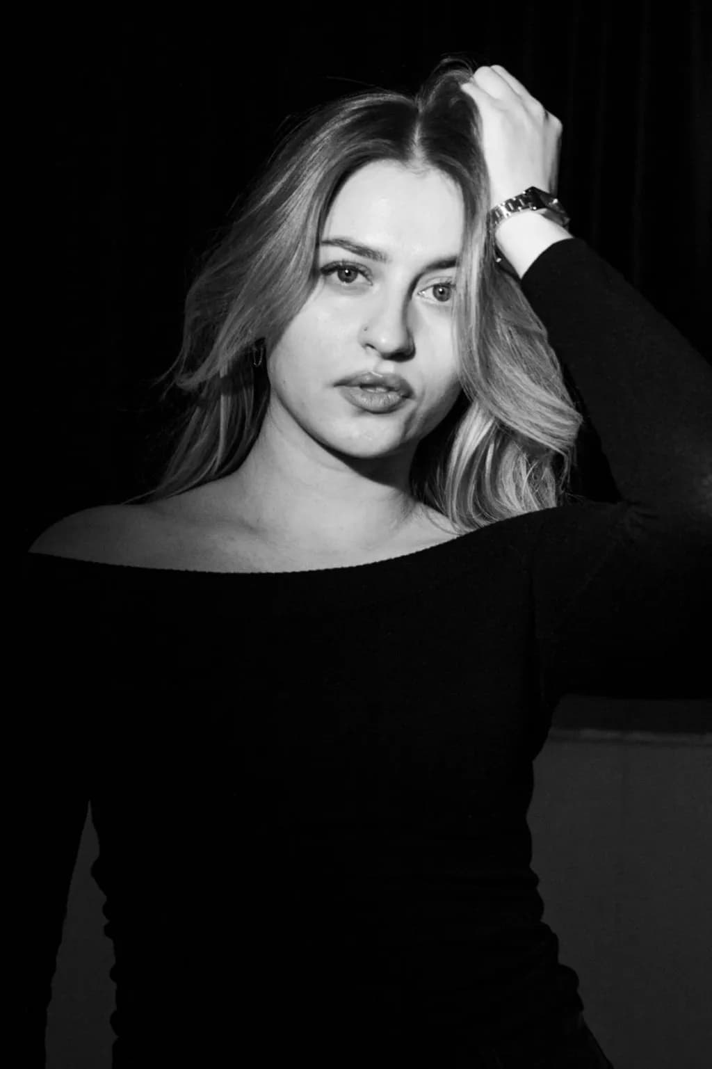 Black and Blonde Portrait