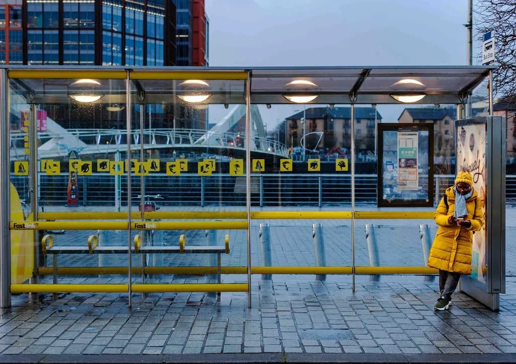 Bus Shelter Scene