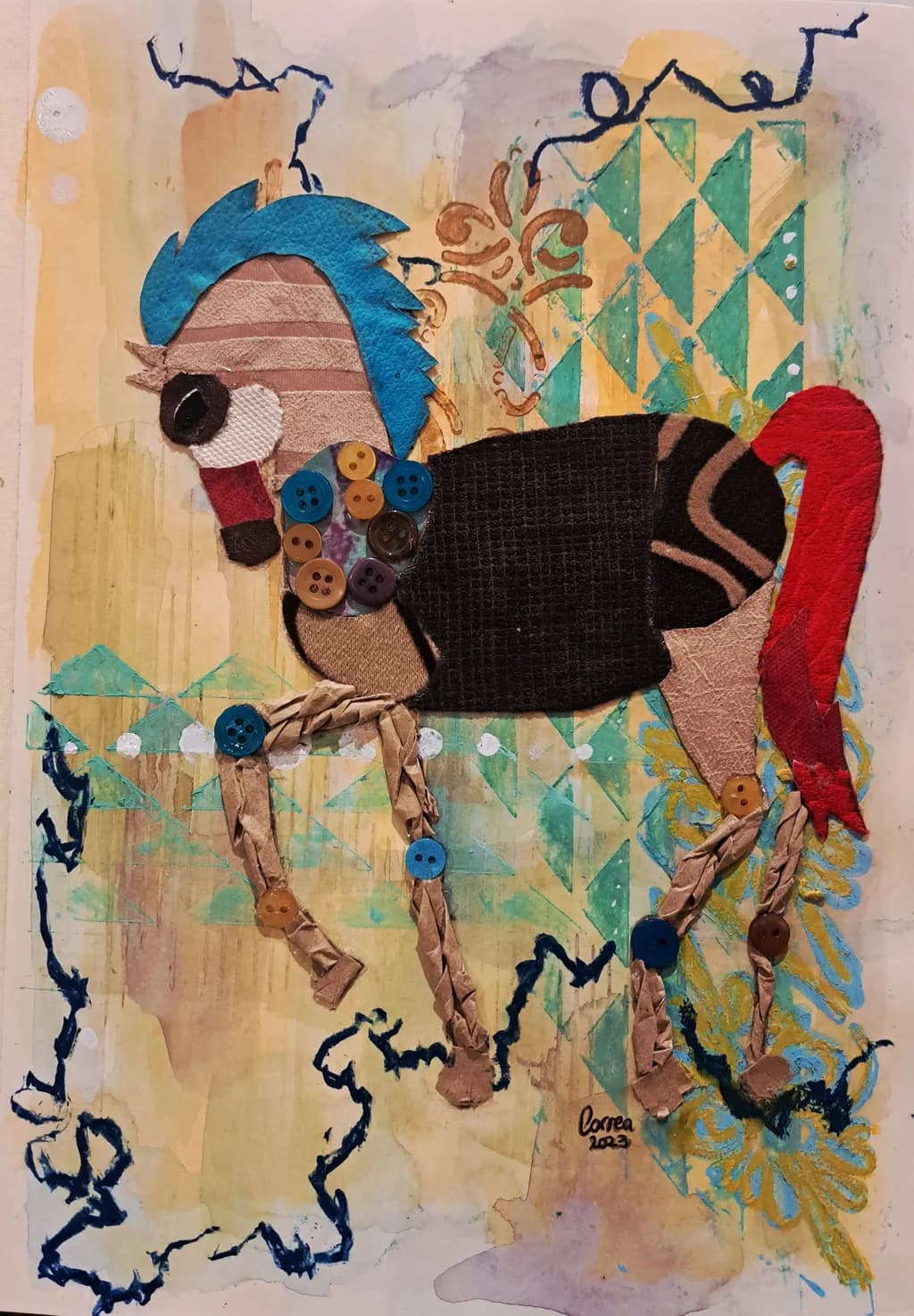 Colorful Collage Horse