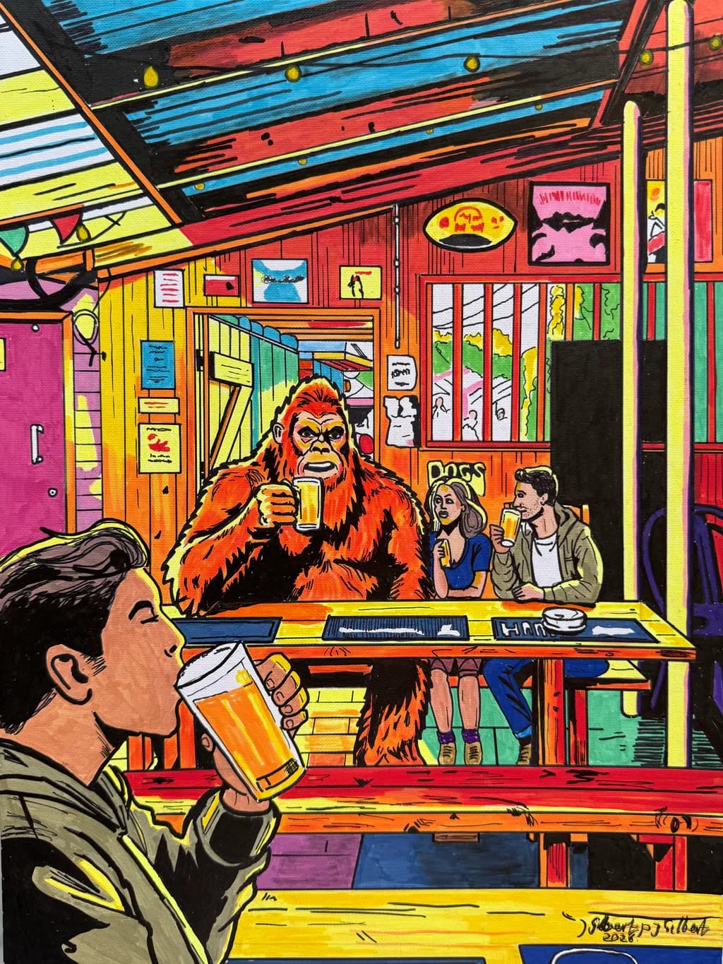 Bigfoots Happy Hour, in the Bird in Hand Pub