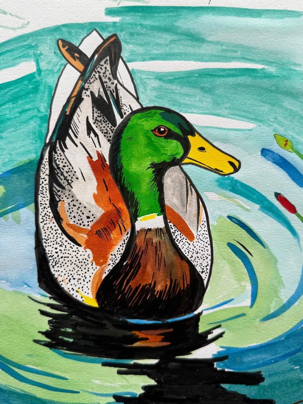 Gliding Mallard