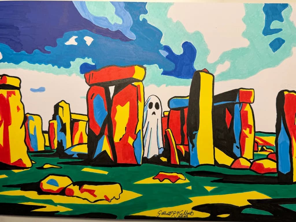 The Ghostly Cloaked Figure of Stonehenge