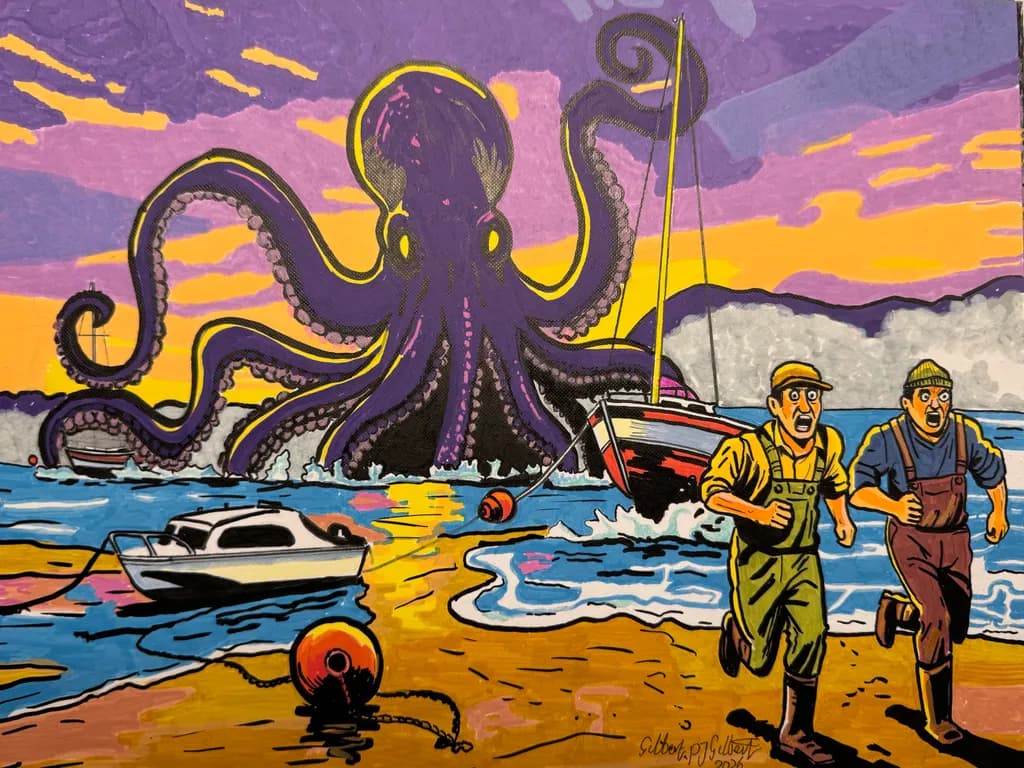 Kraken Attack on Barmouth Beach
