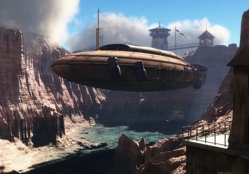 Futuristic Canyon Glide